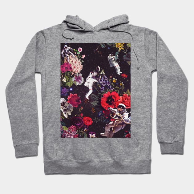 Flowers & Astronauts Hoodie by Vertigo Artography